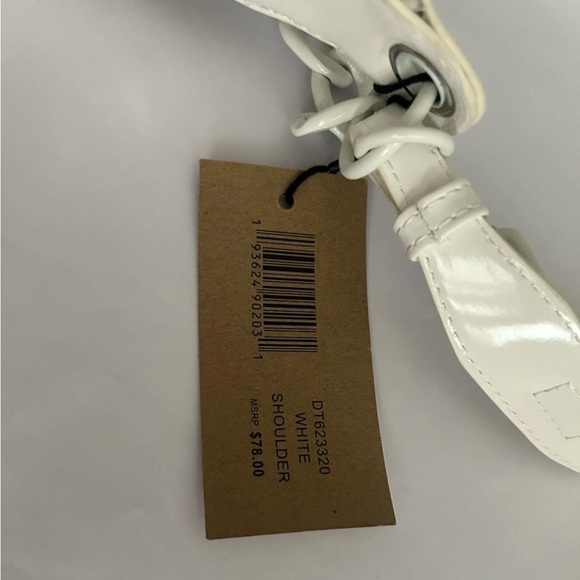New Steve Madden White Clear Bag Pocketbook Handbag 2 Straps made in Cambodia